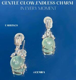 高冰鑲鑽圓耳環